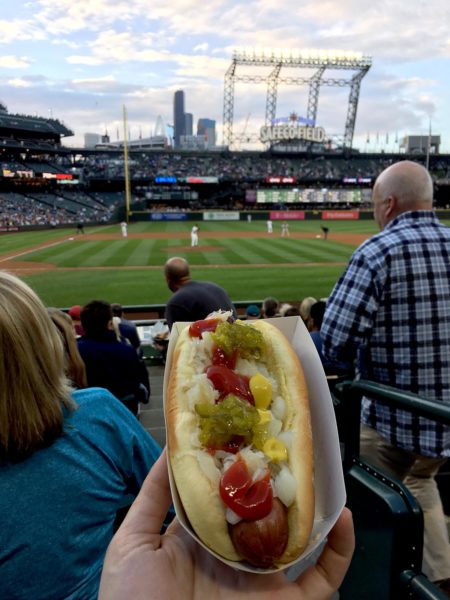 The official Seattle Mariners hot dog served up at Safeco Field.