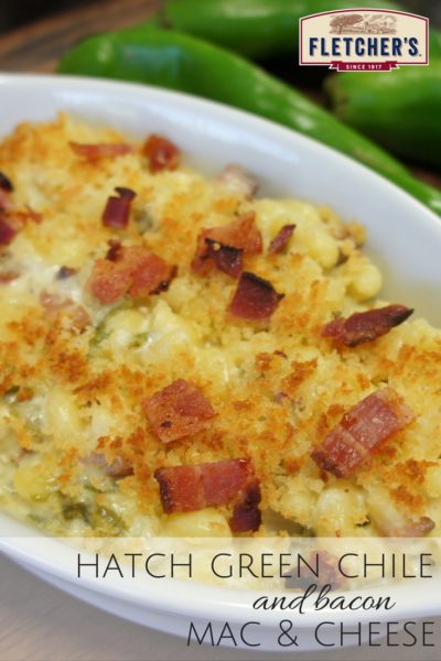 Hatch Green Chile and Bacon Mac & Cheese #macandcheese